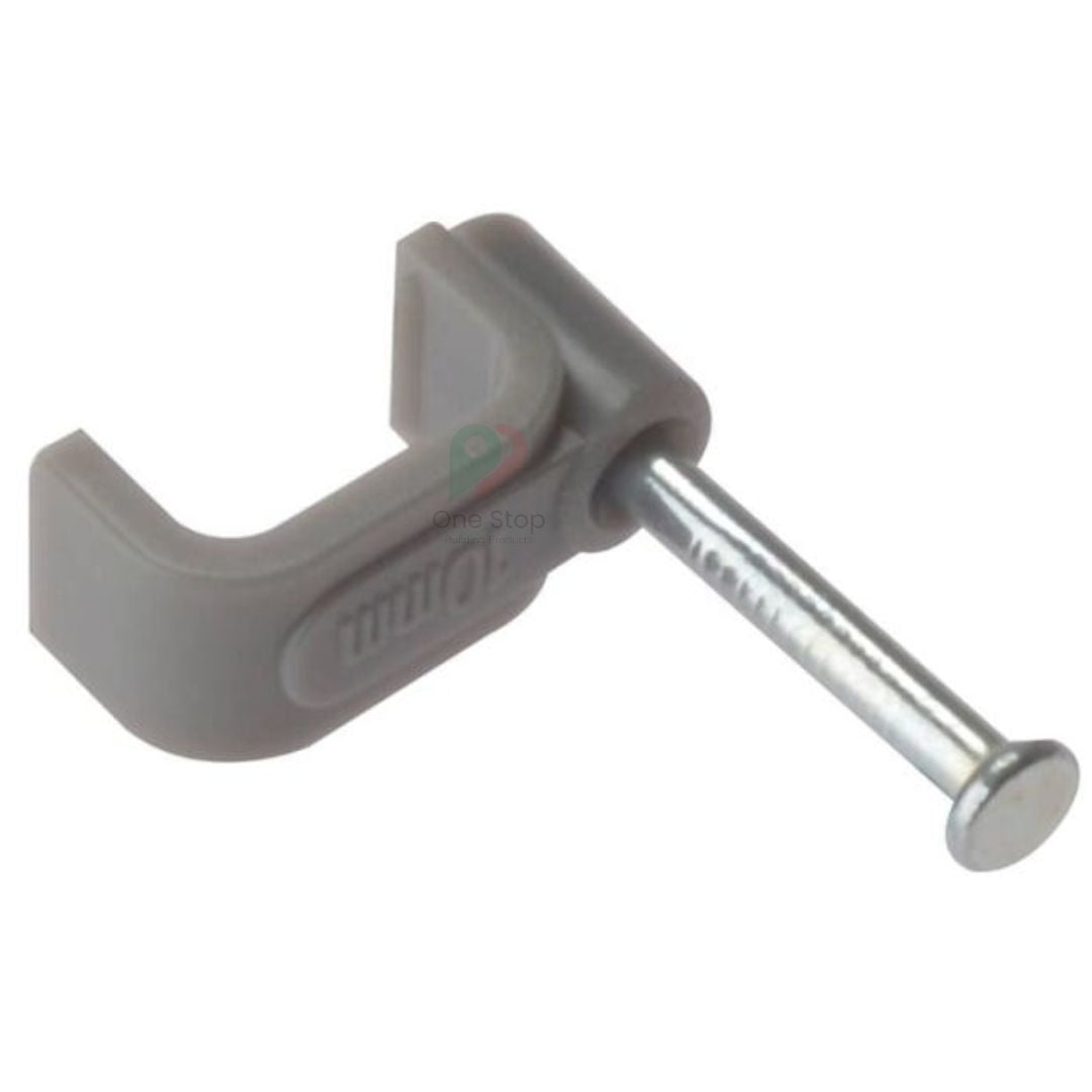 ForgeFix FORFCC15G Cable Clip Flat Grey 1.50mm Box 100