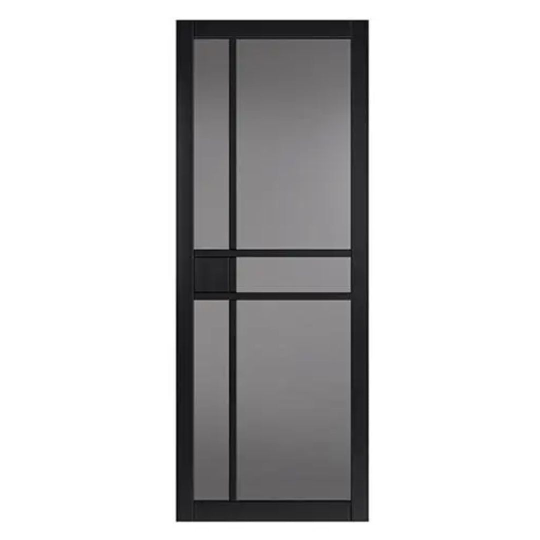JB Kind City Black 5L Tinted Glazed Internal Door - 1981mm x 762mm x 35mm (78" x 30")