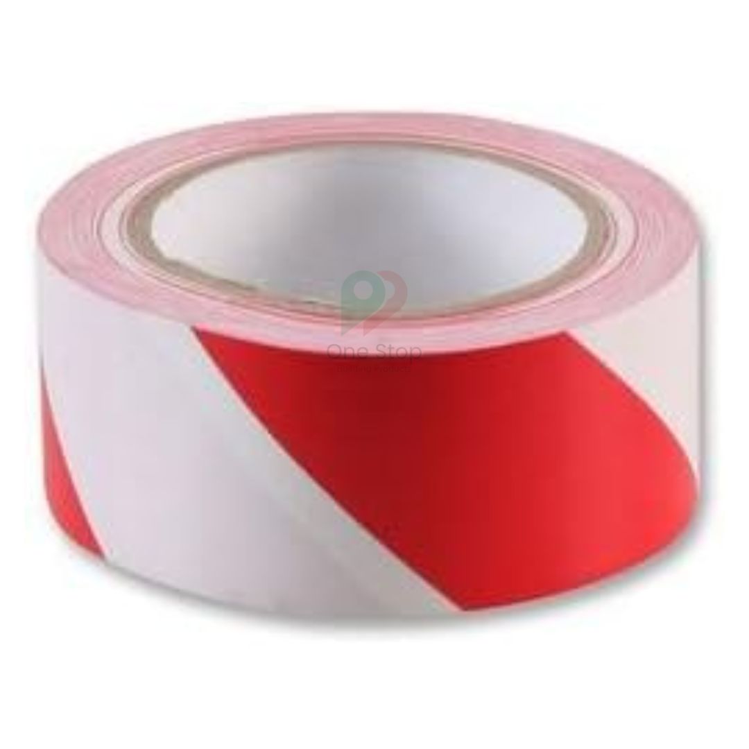 Self Adhesive Hazard Tape 33m x 50mm Red / White